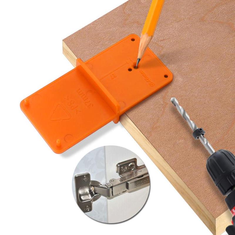 35/40mm Hole Locator Cabinets Woodworking Tools Door Woodworking Punch Hinge Drill Hole Opener Drill Bit Guide Drill Hole Tools Color : orange|Black|Blue 